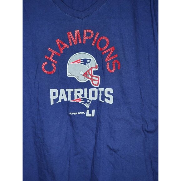 Port And Company Ring Spun XL Woman Crew Neck Champion Patriots Woman T Shirt - Picture 4 of 11